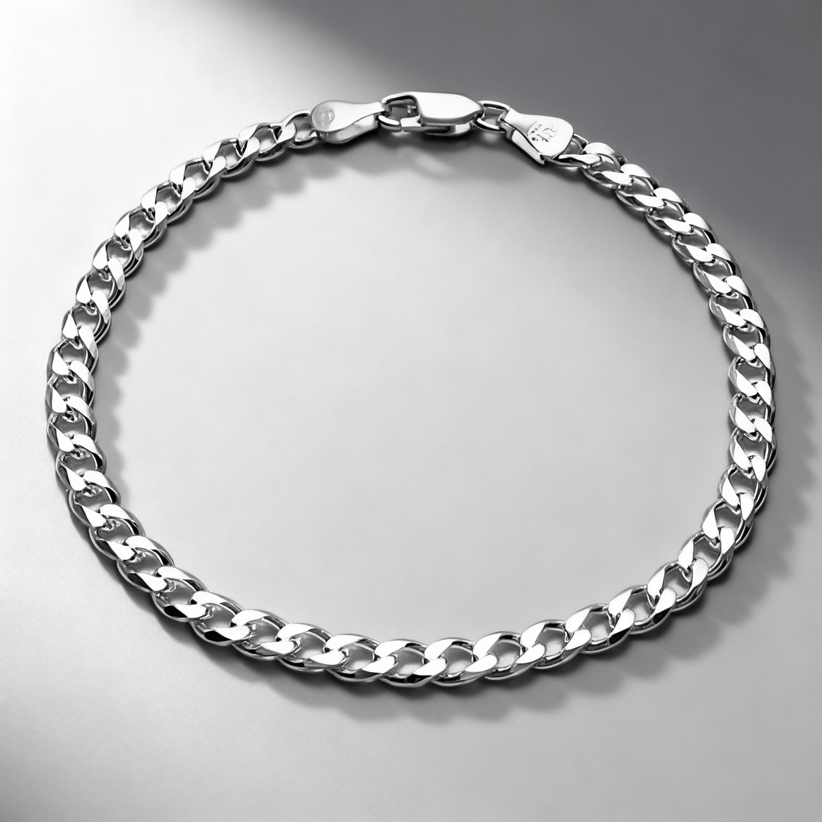 VORION Sterling Silver Light Cuban Bracelet - 4mm