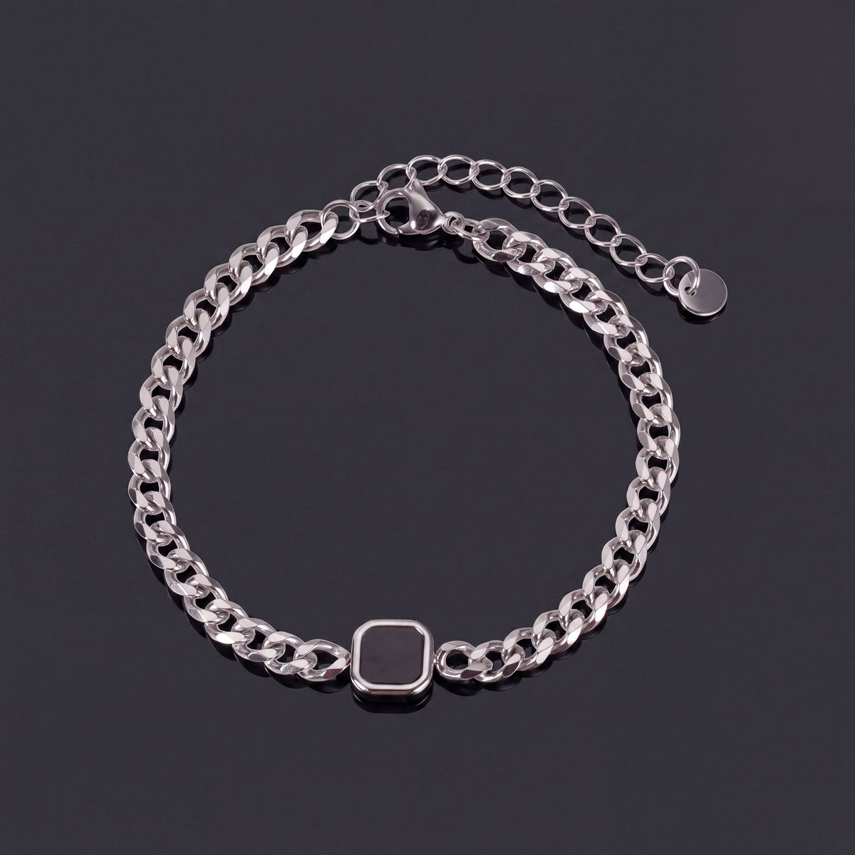 Onyx Cuban Bracelet