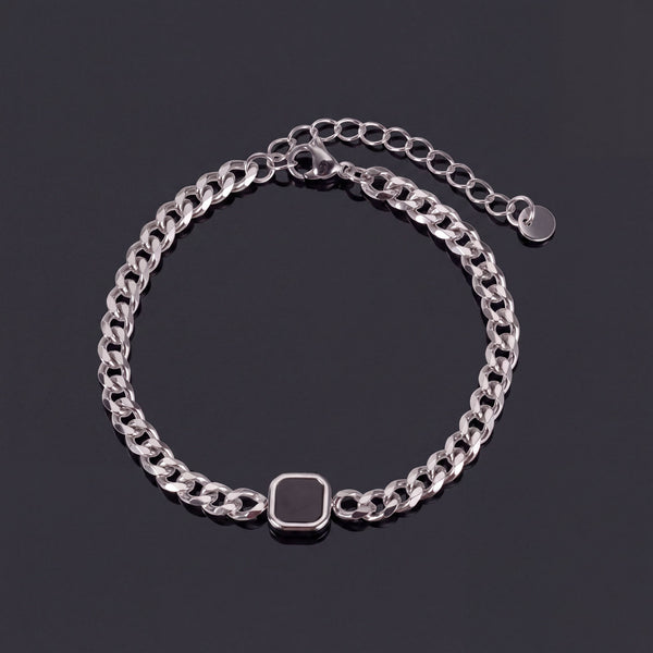 Onyx Cuban Bracelet