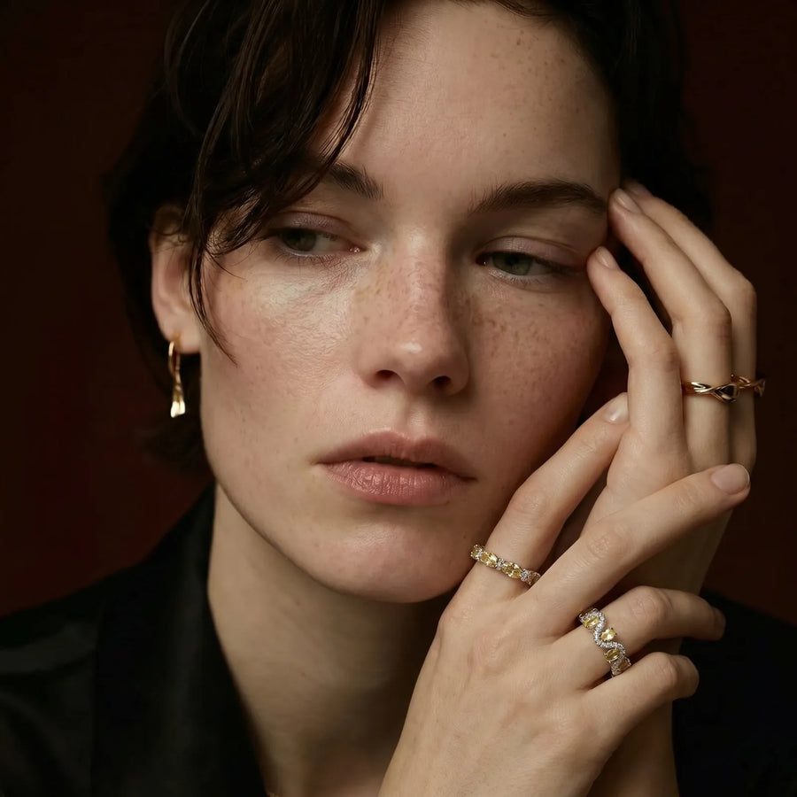 Golden Orbit Ring