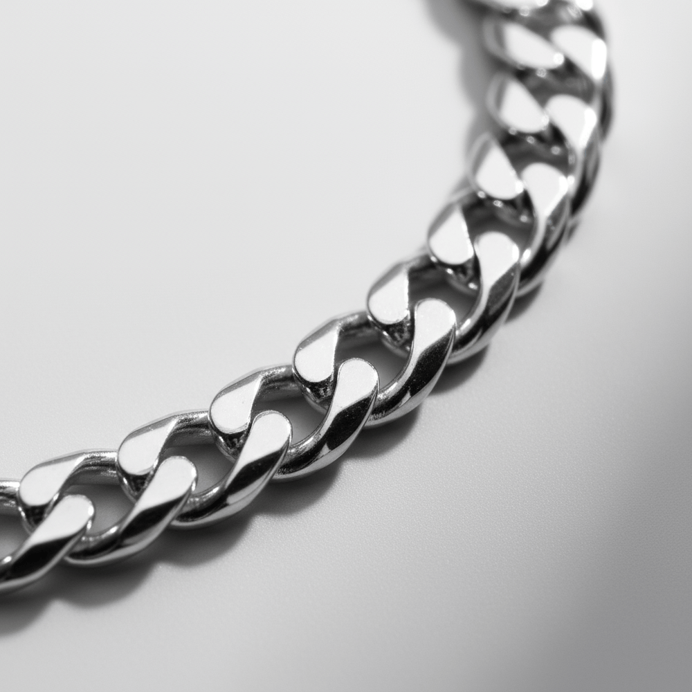 VORION Sterling Silver Light Cuban Necklace - 2mm
