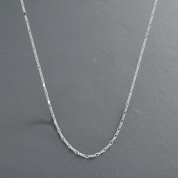 VALTARIS Thin Sterling Silver Figaro Necklace – 2mm