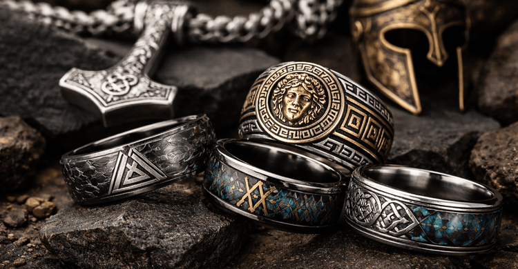 Mythology Rings MythologyTitans: Mythic Mens Rings & Jewelry 💍