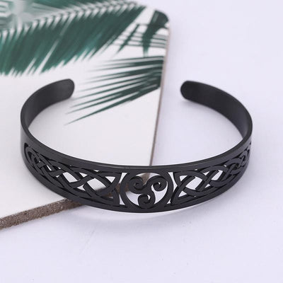 Nordic Viking Warrior Style Titanium Steel Badge Bracelet Punk Birthday Men's and Women's Bracelets