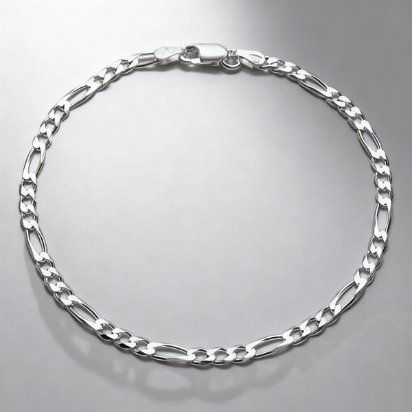 VALTARIS Dünnes Sterlingsilber Figaro Armband – 3mm
