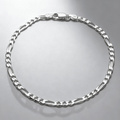 VALTARIS Bracciale Figaro sottile in argento sterling – 3mm