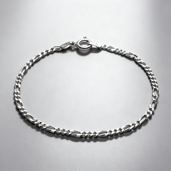 VALTARIS Dünnes Sterlingsilber Figaro Armband – 1,5mm