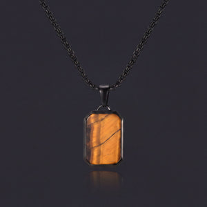 Tiger's Eye Tag Pendant