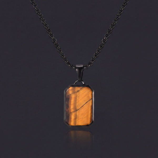 Tiger's Eye Tag Pendant