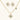Gold-plated jewelry set with diamond-shaped pendants featuring white centers, green stones, and sparkling zirconia borders