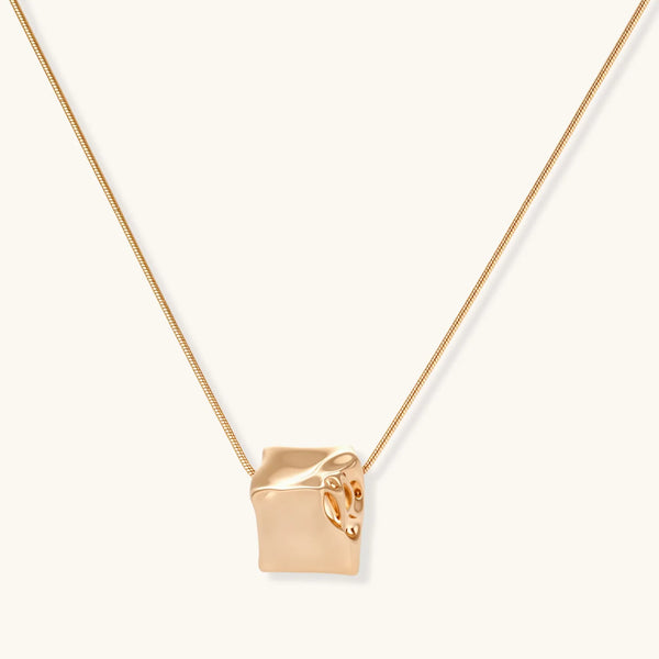 Love Script Cube Necklace