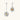 Asymmetrical stud earrings with concentric rings and amber zirconia stones, one with chain drop, in silver finish