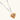 Adjustable brass chain necklace with natural wood heart pendant featuring wire wrapping and zirconia crystal accents