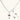 Silver-tone crown pendant with red zirconia stones and matching asymmetrical earrings on cream background