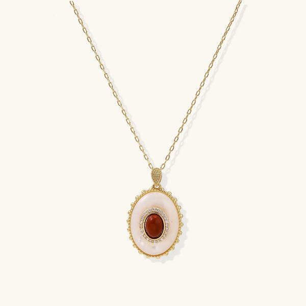 Amber Cameo Pendant