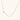 Delicate gold necklace with open heart charm and white pearl bead on fine chain against cream background