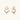 Gold-plated double square frame earrings with freshwater pearl and crystal accents on white background