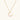 Gold crescent moon pendant with graduated white pearls on delicate chain against cream background