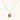 Gold-plated pendant necklace with green enamel background and oval olive cubic zirconia center stone with crystal accents.