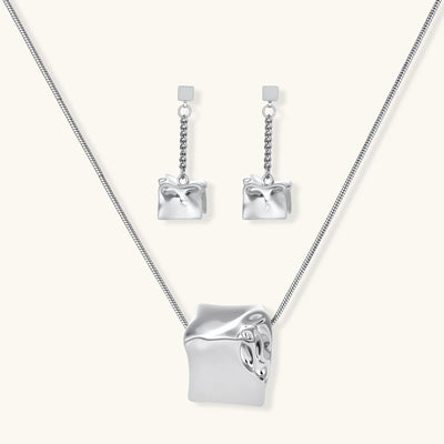 Crushed Cube Jewelry Set