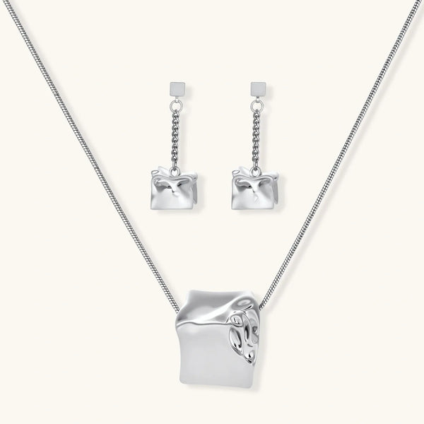 Crushed Cube Jewelry Set