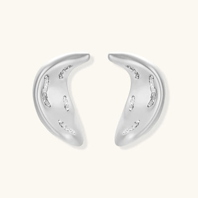 Lunar Wave Crystal Earrings