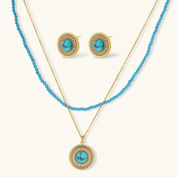 Turquoise Medallion Jewelry Set
