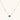 Delicate gold chain necklace featuring square emerald pendant with crystal halo and station accents