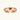 Gold-plated adjustable ring with alternating red heart-shaped and clear rectangular zirconia stones in geometric pattern