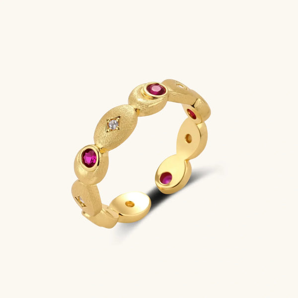 Crimson Orbit Ring