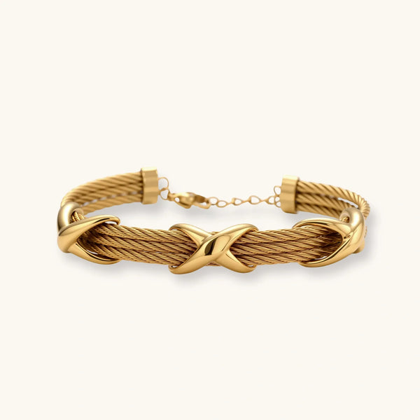 Cross Knot Cable Bracelet