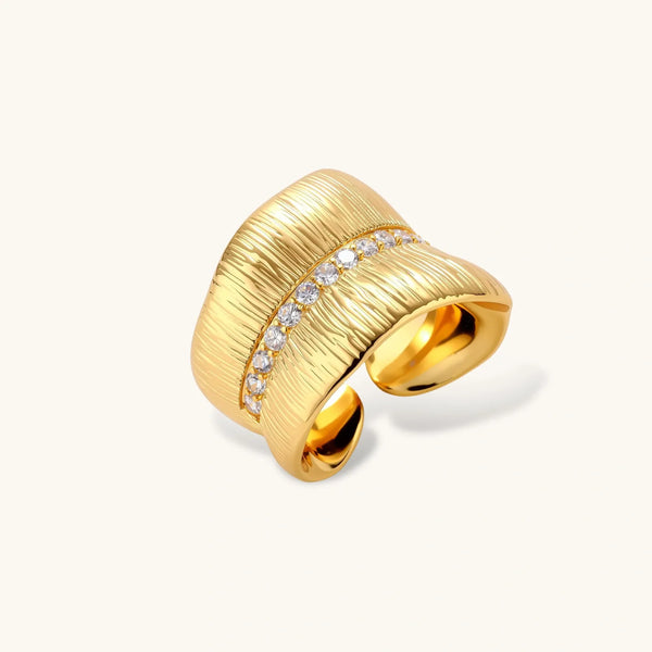 Ridged Luxe Cuff Ring