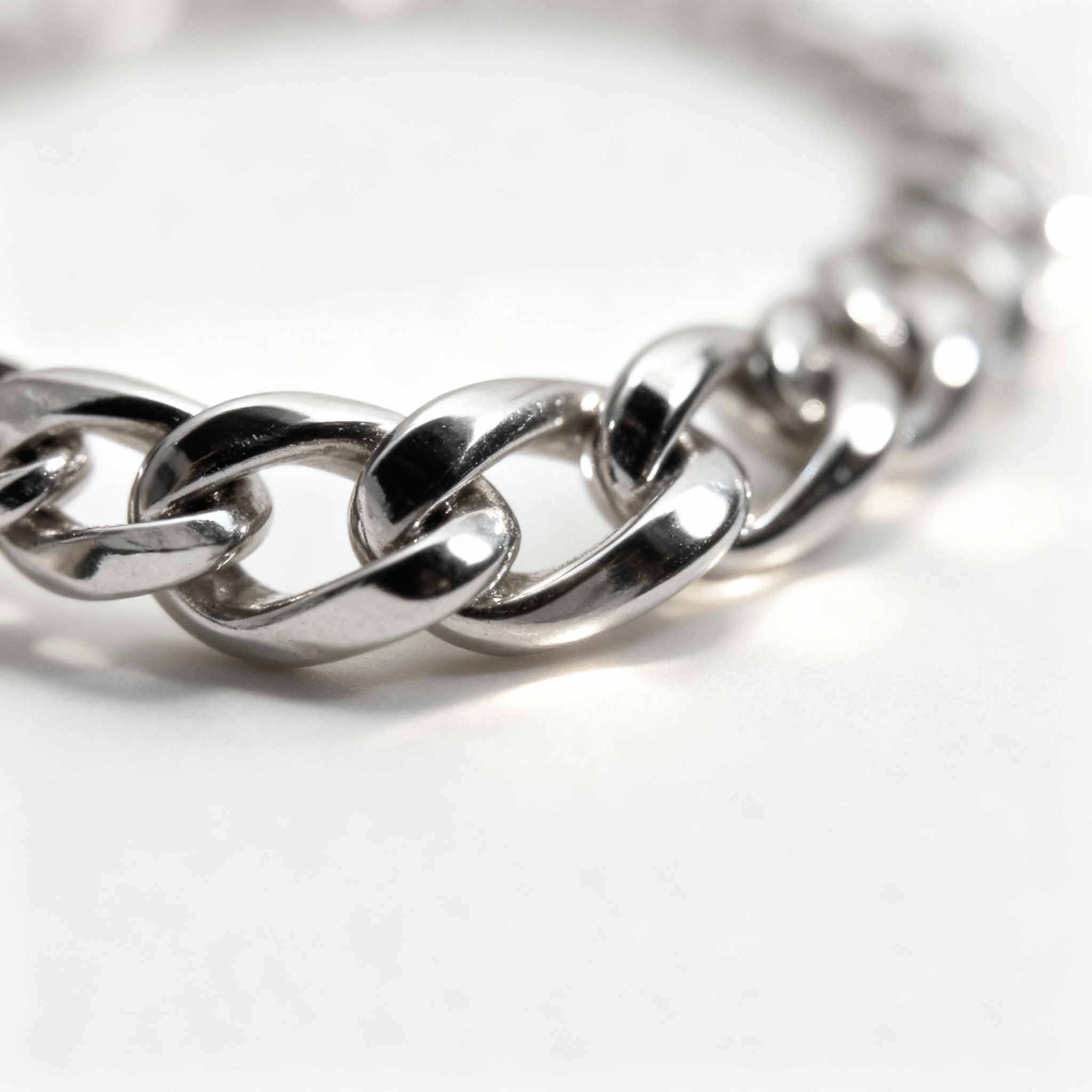 VORION Sterling Silver Light Cuban Bracelet - 4mm