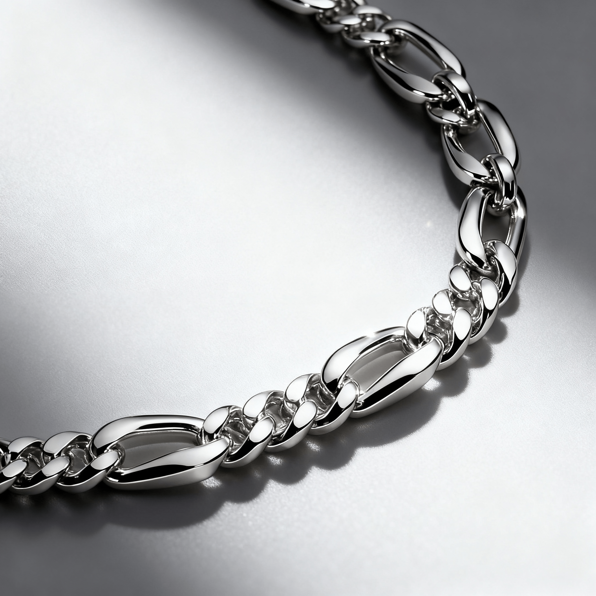 VALTARIS Thin Sterling Silver Figaro Bracelet  – 1.5mm