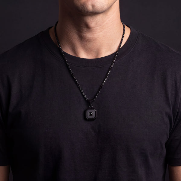 Onyx Bezel Pendant