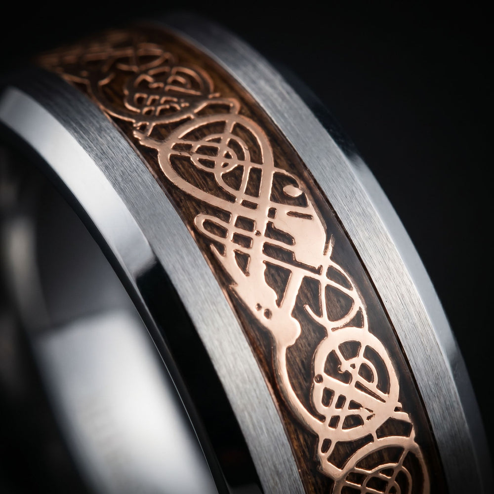 Celtic Dream - Silver & Rose Gold mt-dark macro
