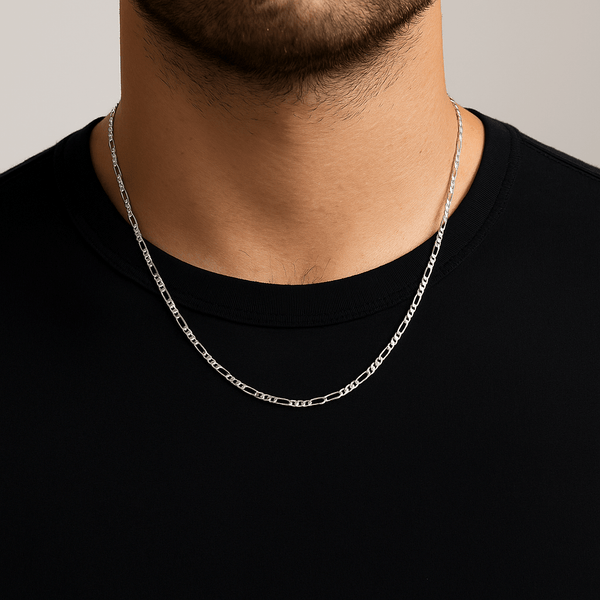 LEGACY - 2MM STERLING SILVER 20" FIGARO CHAIN NECKLACE