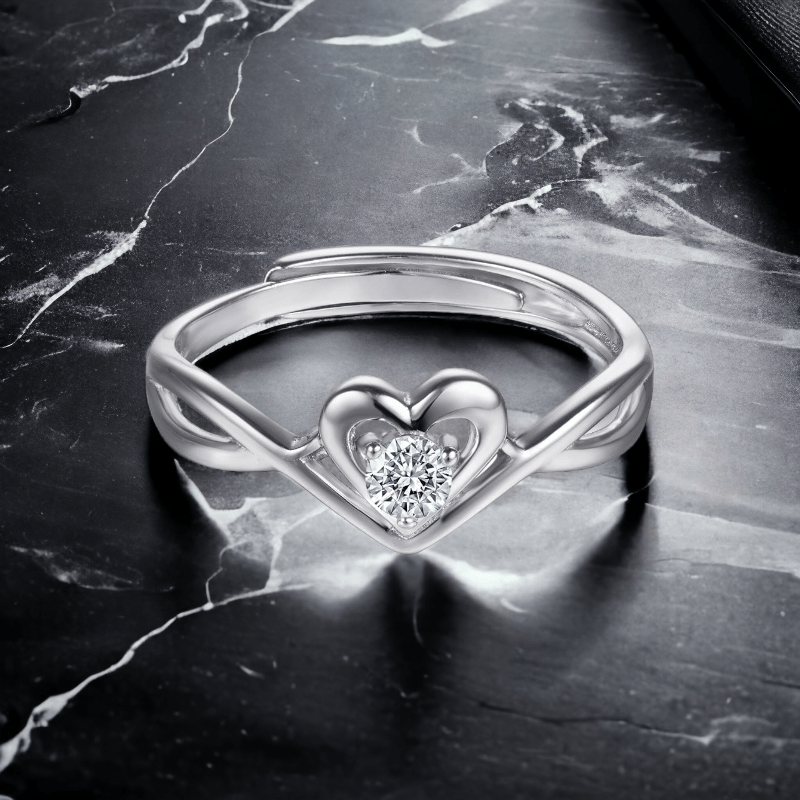 Celtic Heart Silver Ring