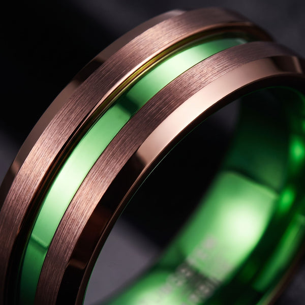 Chiron men's tungsten ring – close-up of the inlay