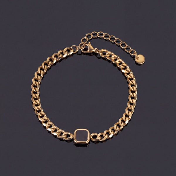 Onyx Cuban Bracelet