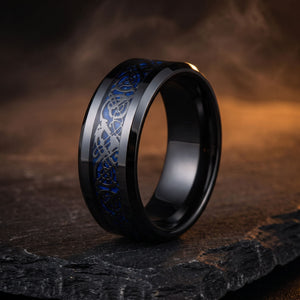 Celtic Dream - Black & Midnight ring editorial