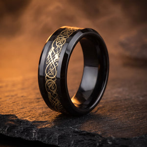 Celtic Dream - Black & Gold ring editorial