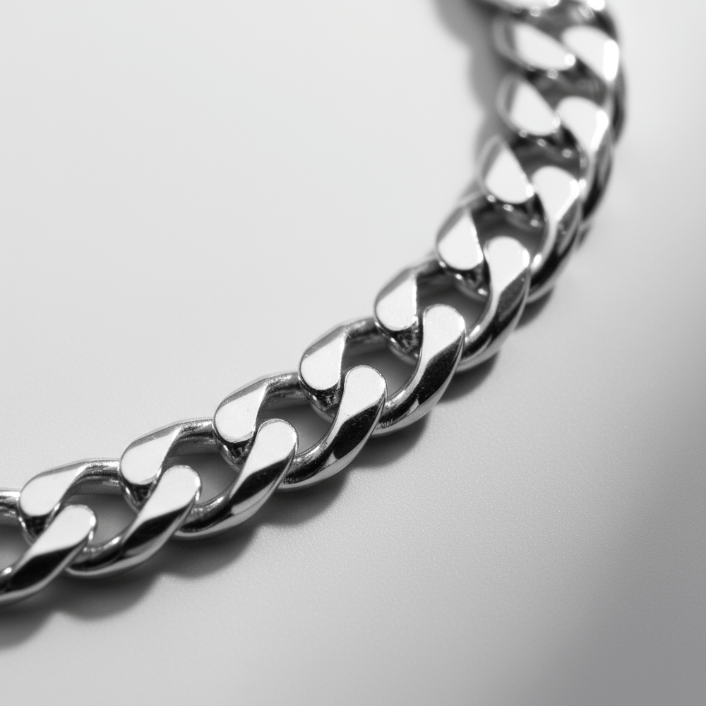 VORION Bracciale cubano leggero in argento sterling - 2,5mm