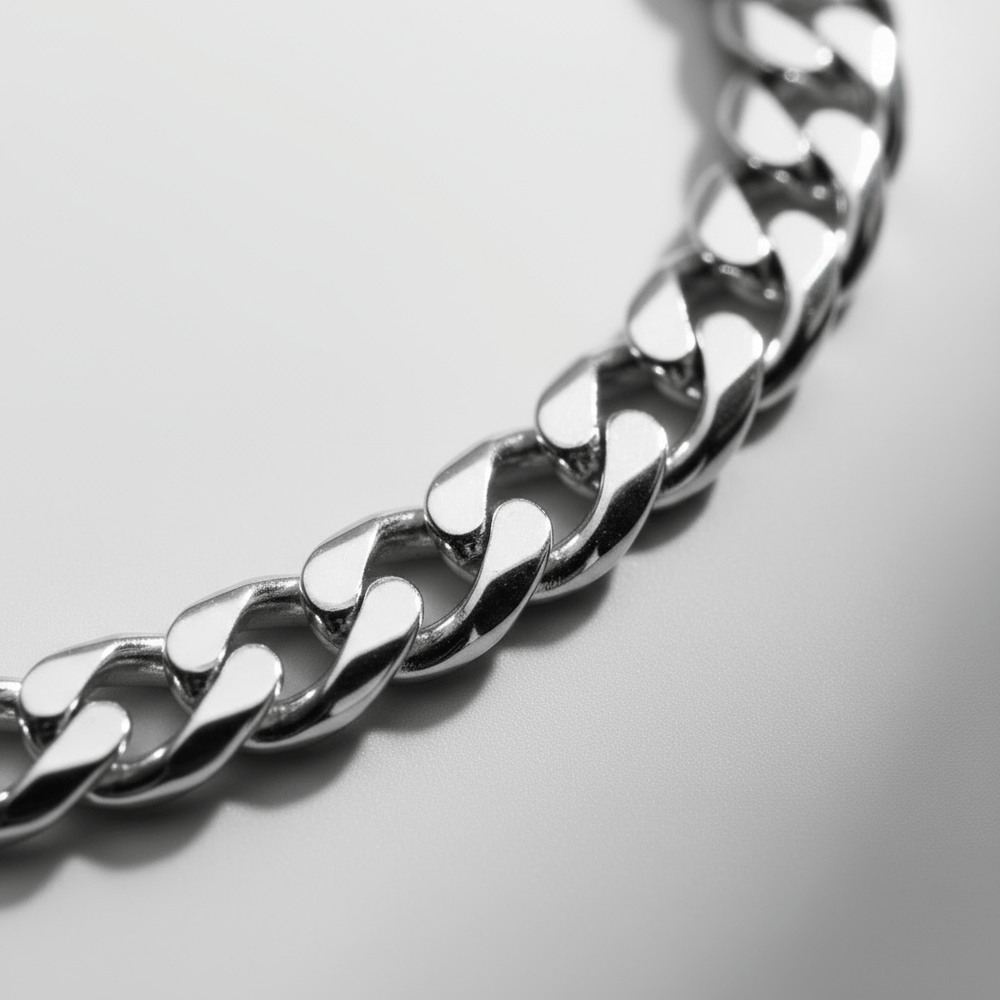 VORION Sterling Silver Light Cuban Necklace - 3.5mm