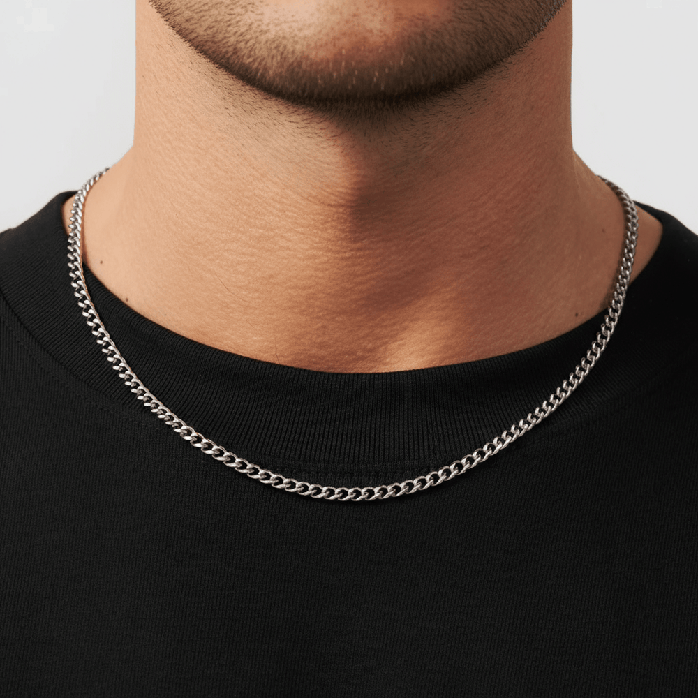 VORION Sterling Silver Light Cuban Necklace - 3.5mm
