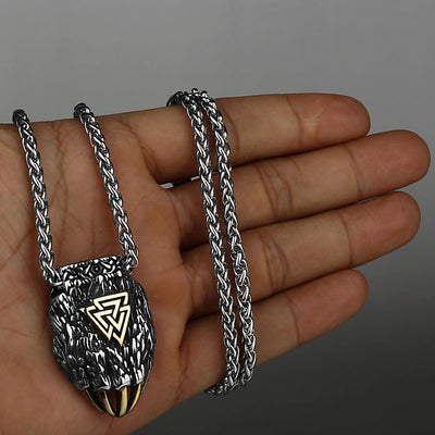 Viking 'Spirit of the Bear' Stainless steel Necklace