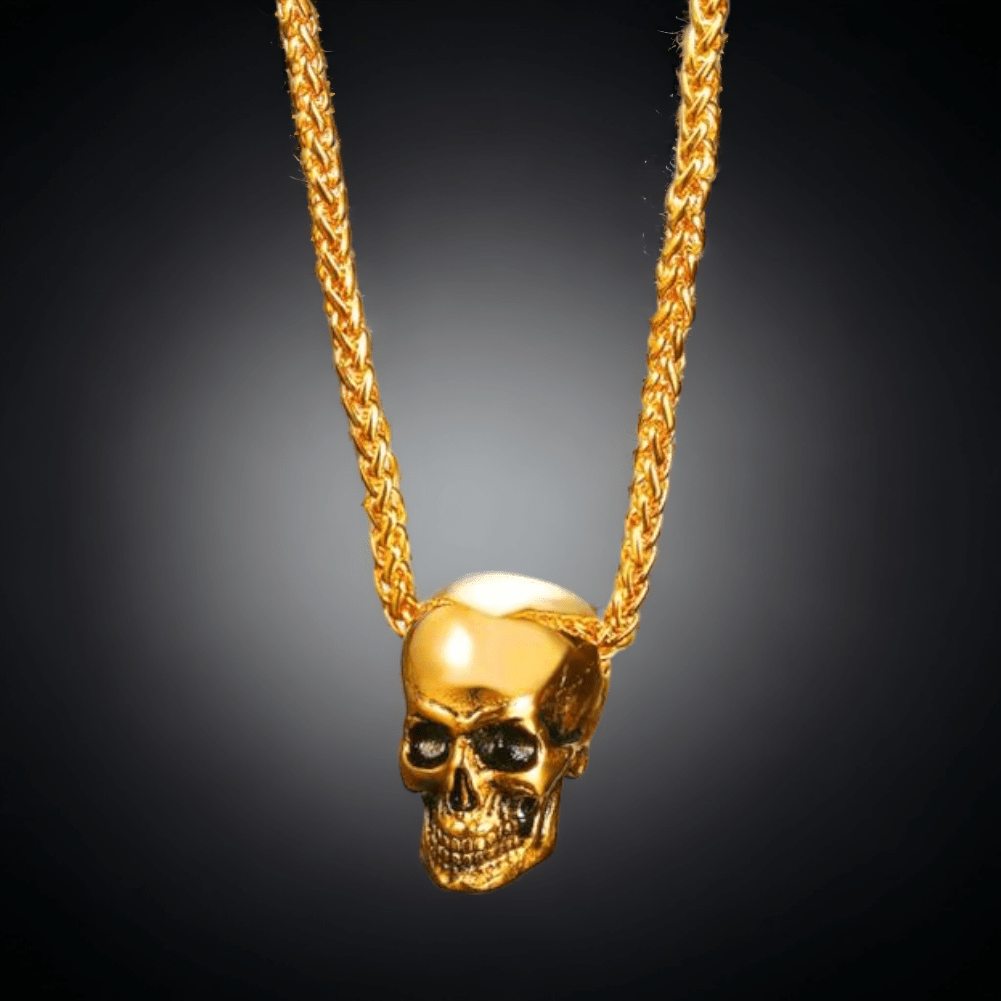 Stainless Steel Bold Skull Necklace