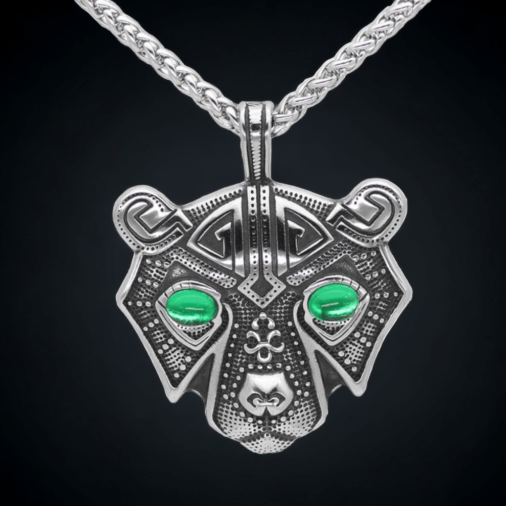 Ancient Slavic Mythology Stainless Steel Bear Necklace