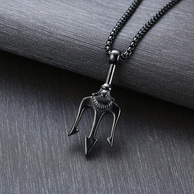 Neptune's Trident Stainless Steel Necklace