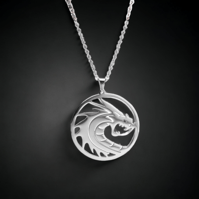 Ancient Egyptian Dragon Stainless Steel Necklace